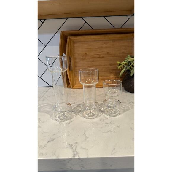 Vintage Pyrex The Un-Candle Floating Candle Set by Corning/Pyrex Candle Sticks - Picture 2 of 7